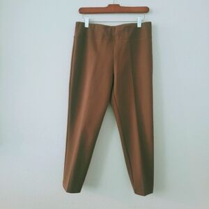 INSIGHT Straight Leg Pants Chocolate Color Stretch Waist Line New